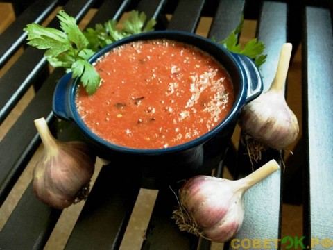 Терново-овощной соус с имбирем и чесноком